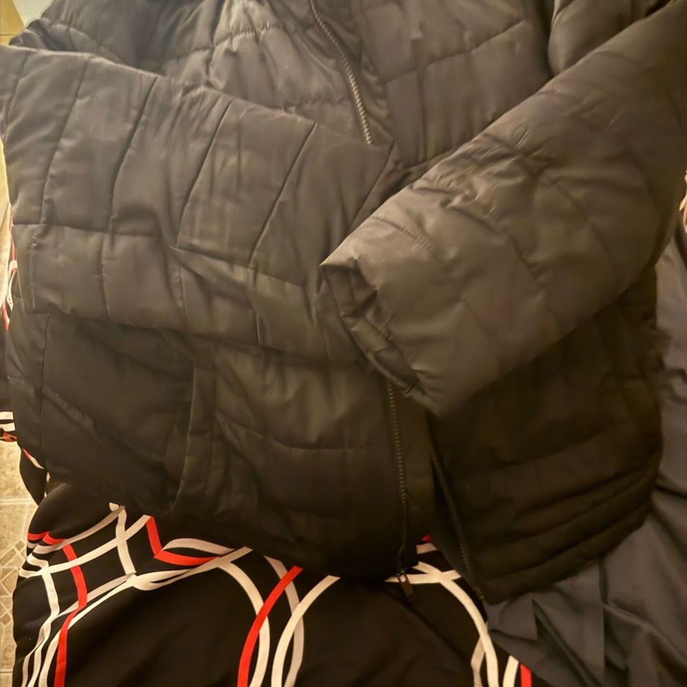 GAP Factory Quilted Black Puffer Coat